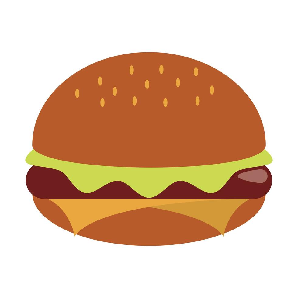 Restaurante comida y cocina icono de hamburguesa dibujos animados ilustración vectorial diseño gráfico vector