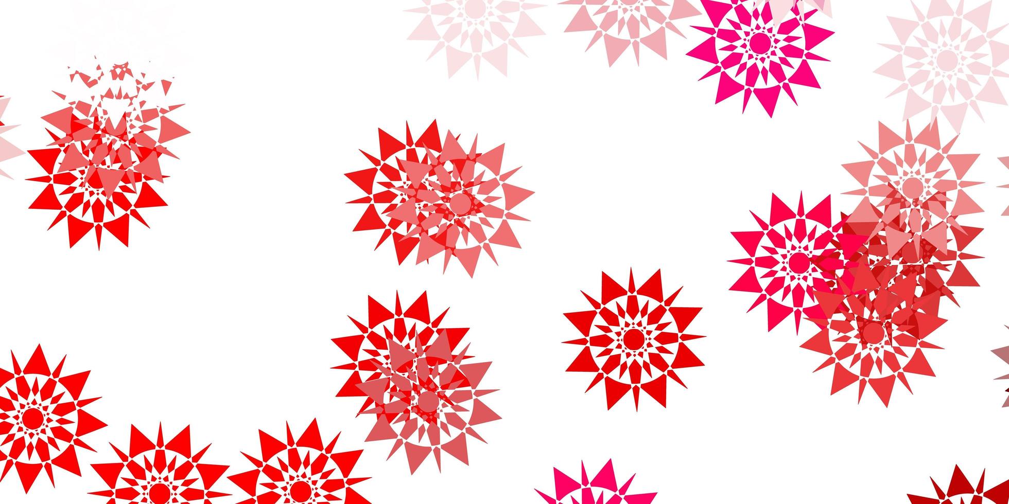 Light pink vector texture with bright snowflakes