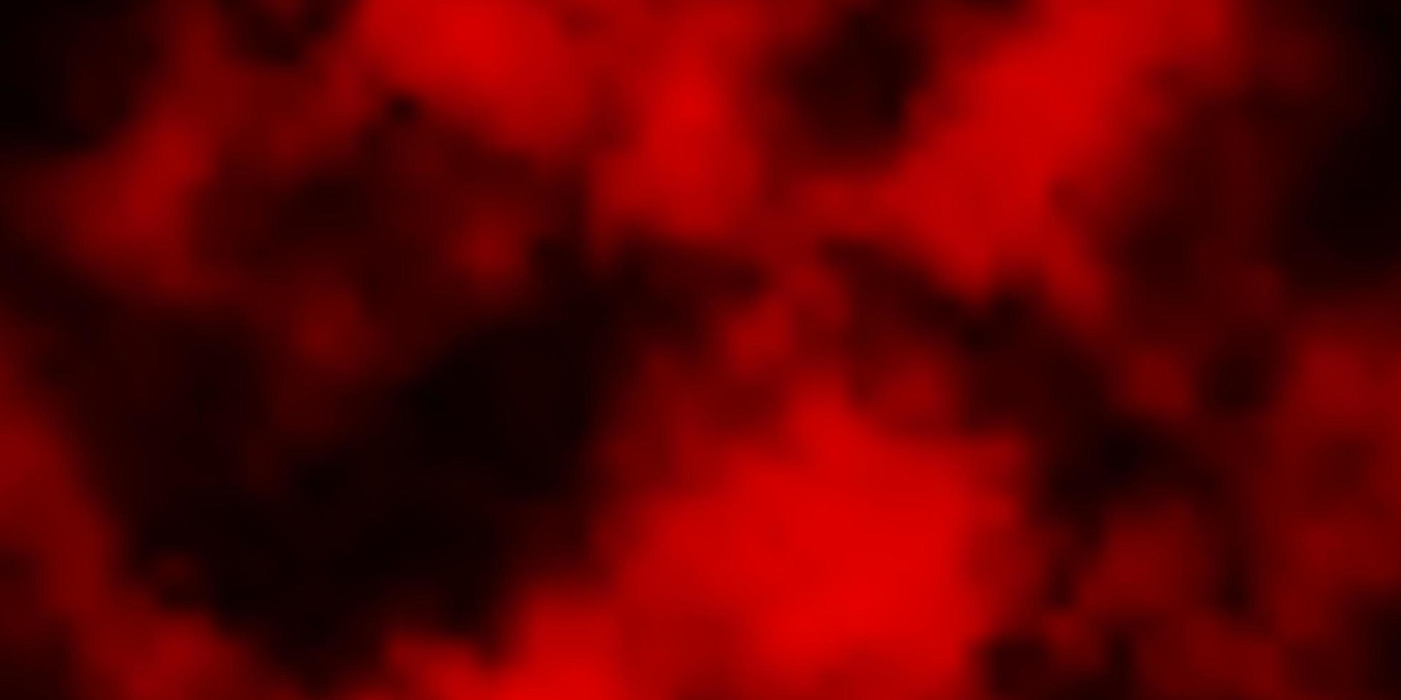 Dark Red vector texture with cloudy sky