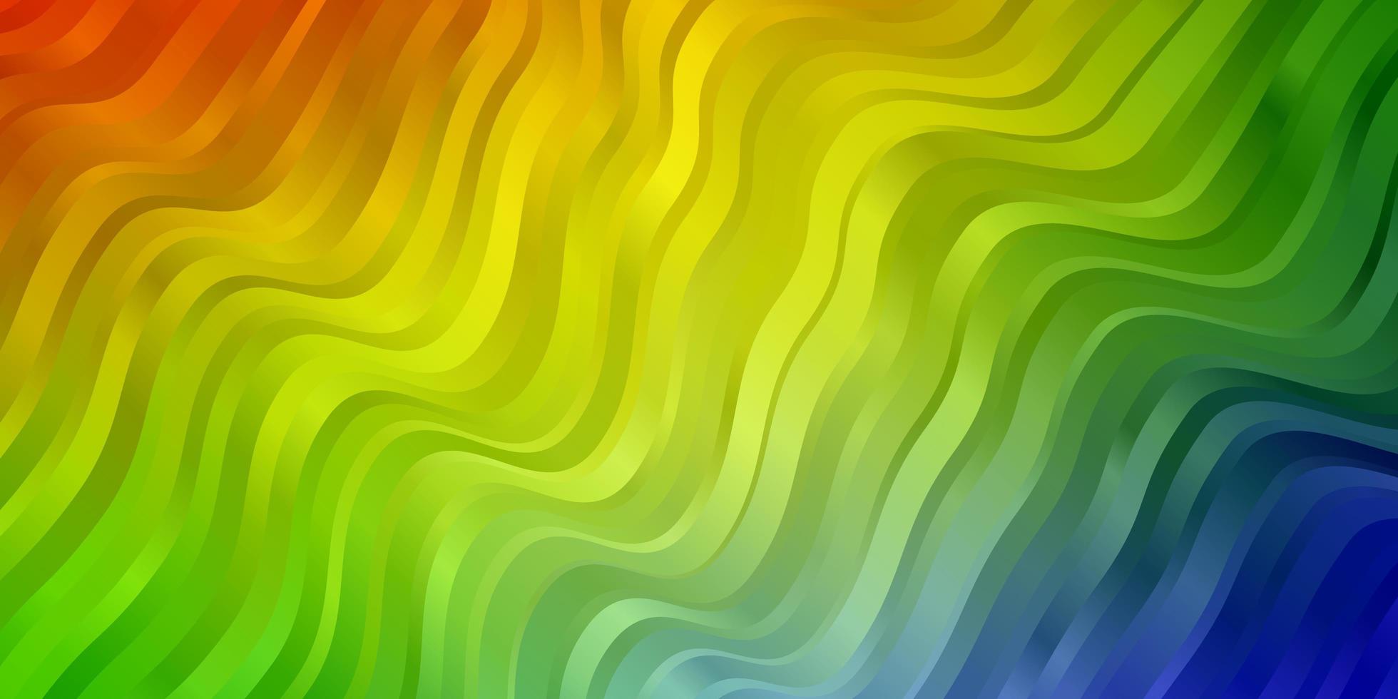 Light Multicolor vector background with curved lines