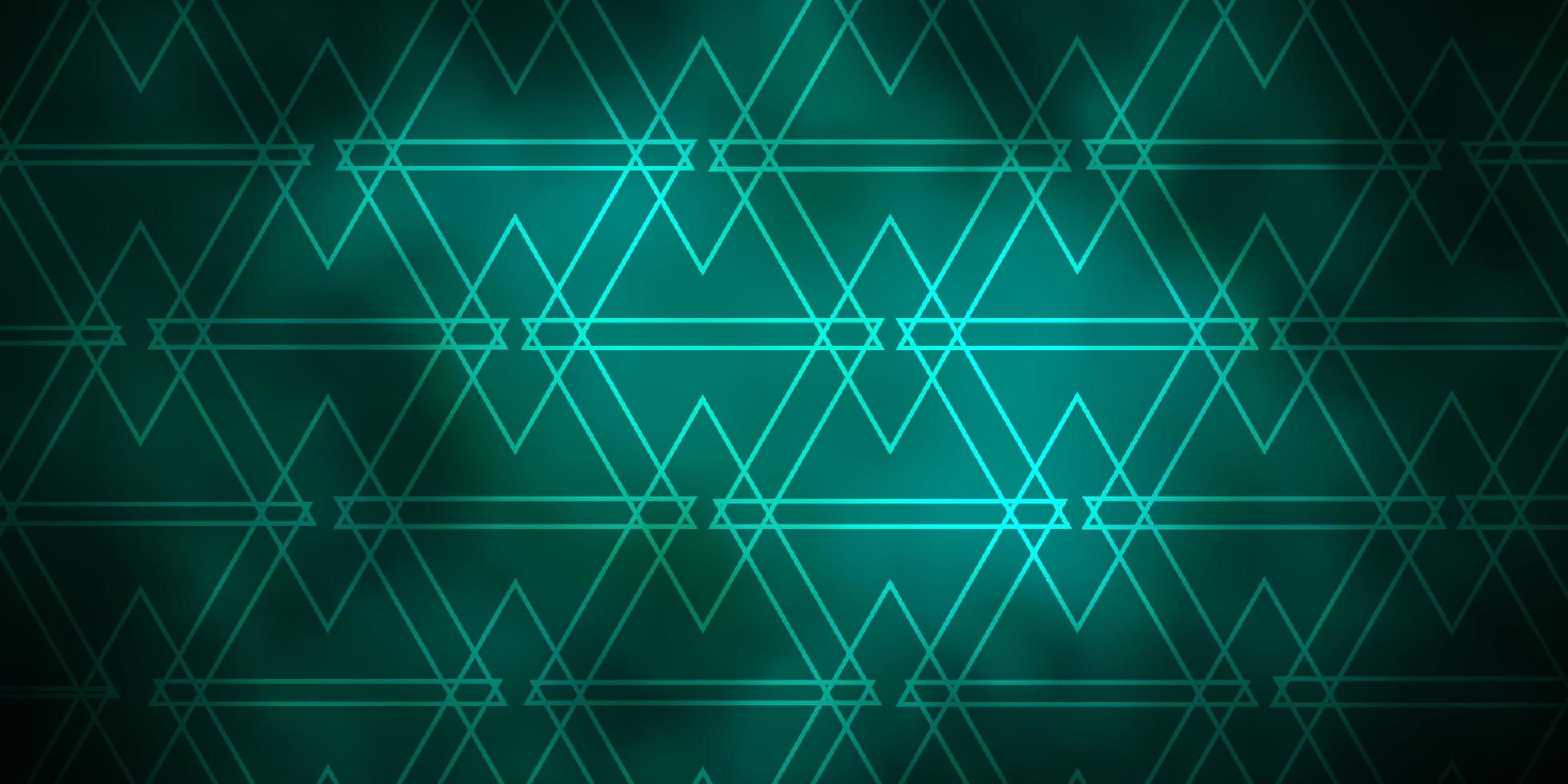 Dark Green vector pattern with lines triangles