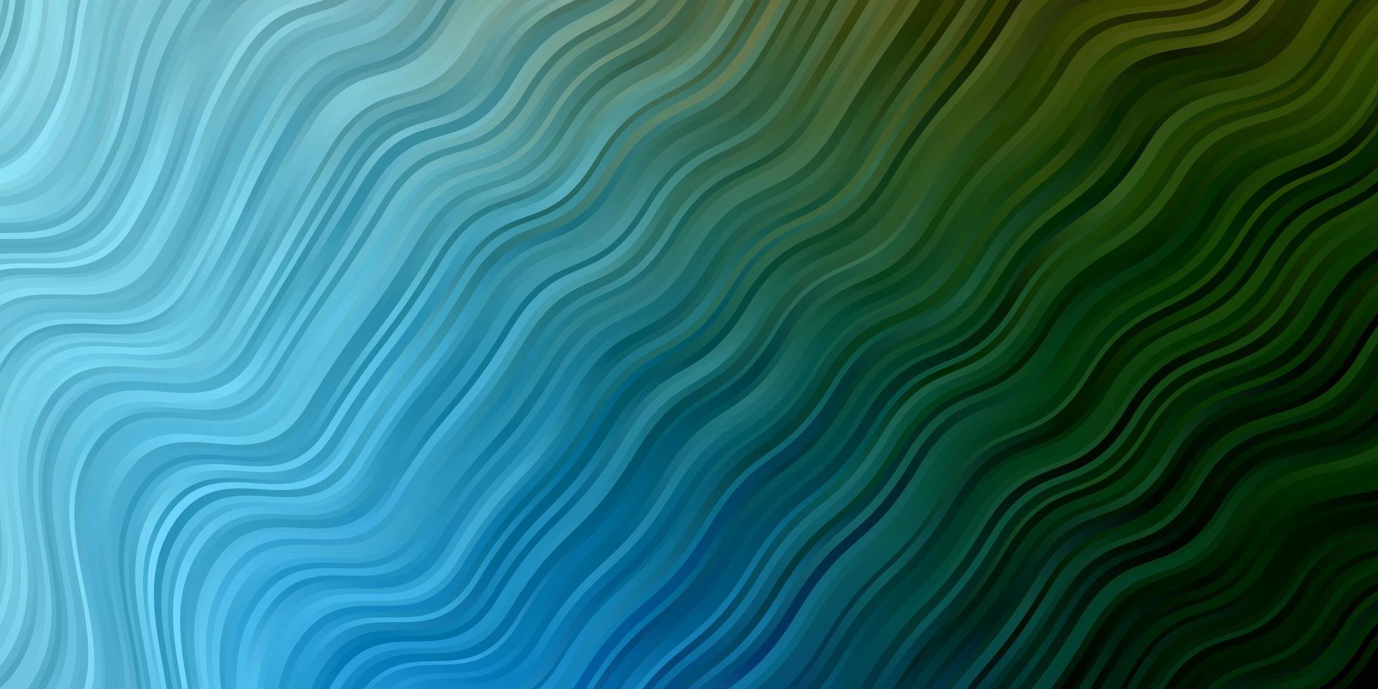 Light Blue Green vector pattern with curves