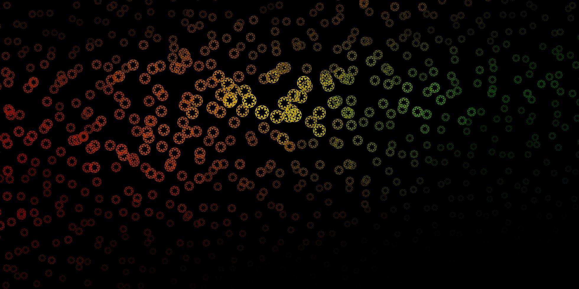 Dark green yellow vector layout with circle shapes