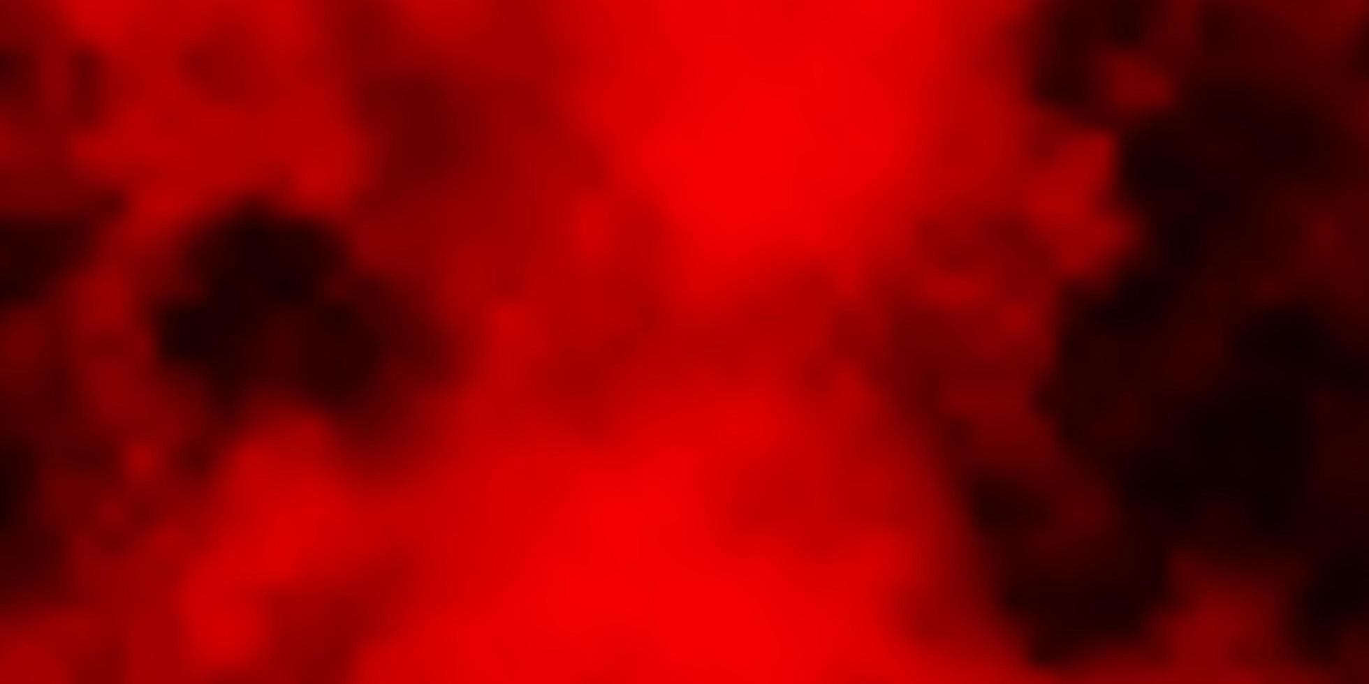 Dark Red vector background with clouds