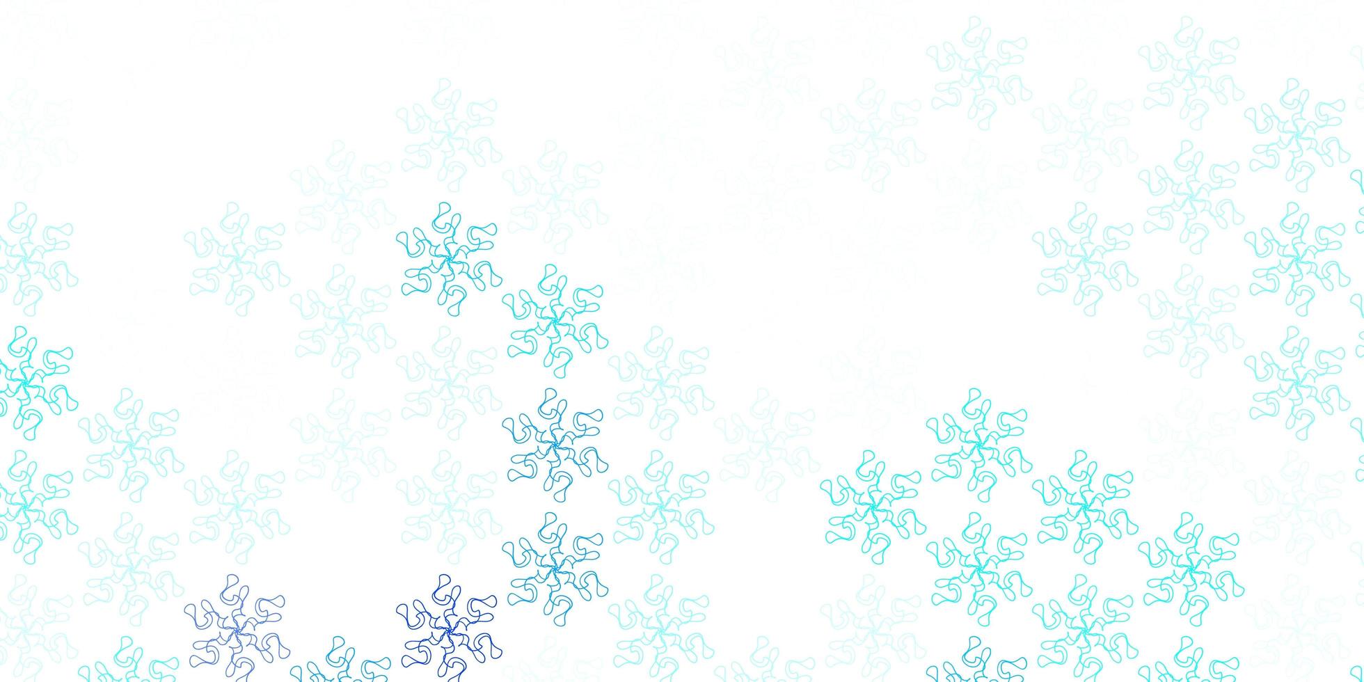 Light blue vector natural layout with flowers