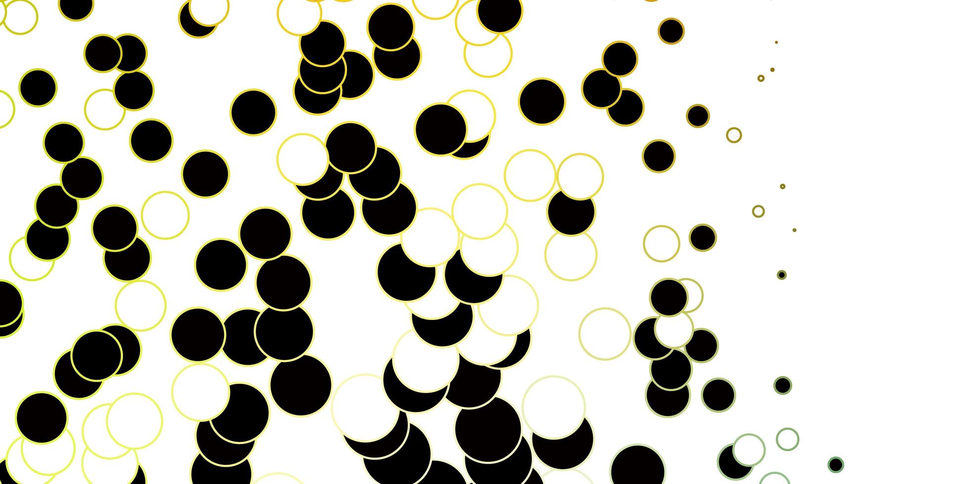 Dark Green Yellow vector backdrop with circles