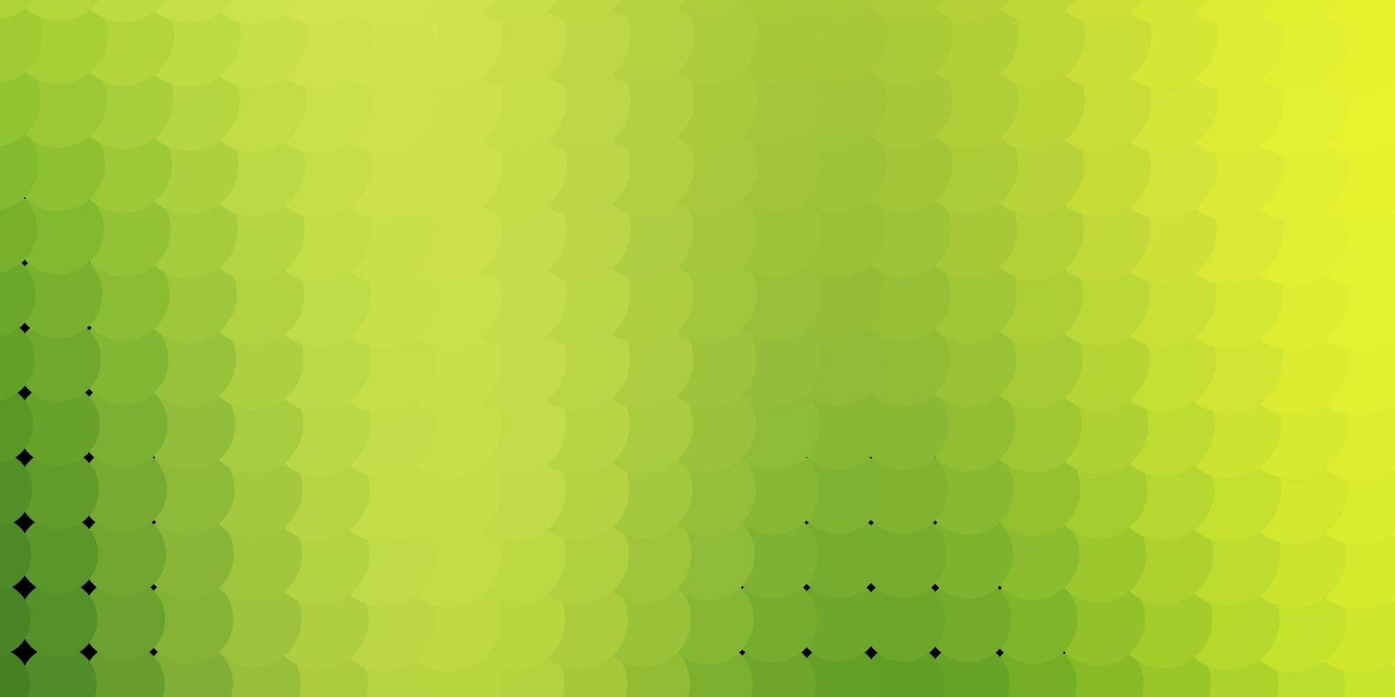 diseño de vector amarillo verde claro con círculos