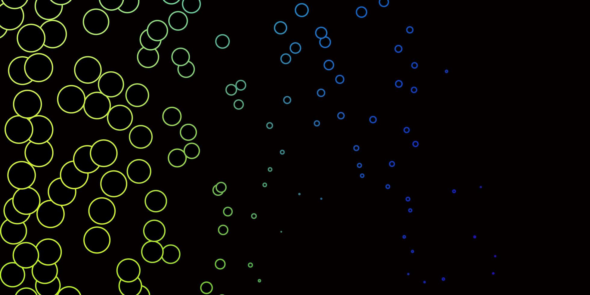 Dark Multicolor vector background with circles