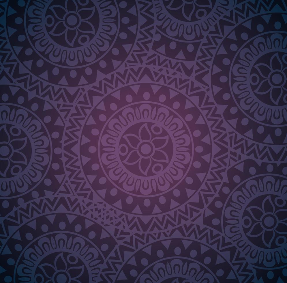 fondo de flores elegantes mandalas vector