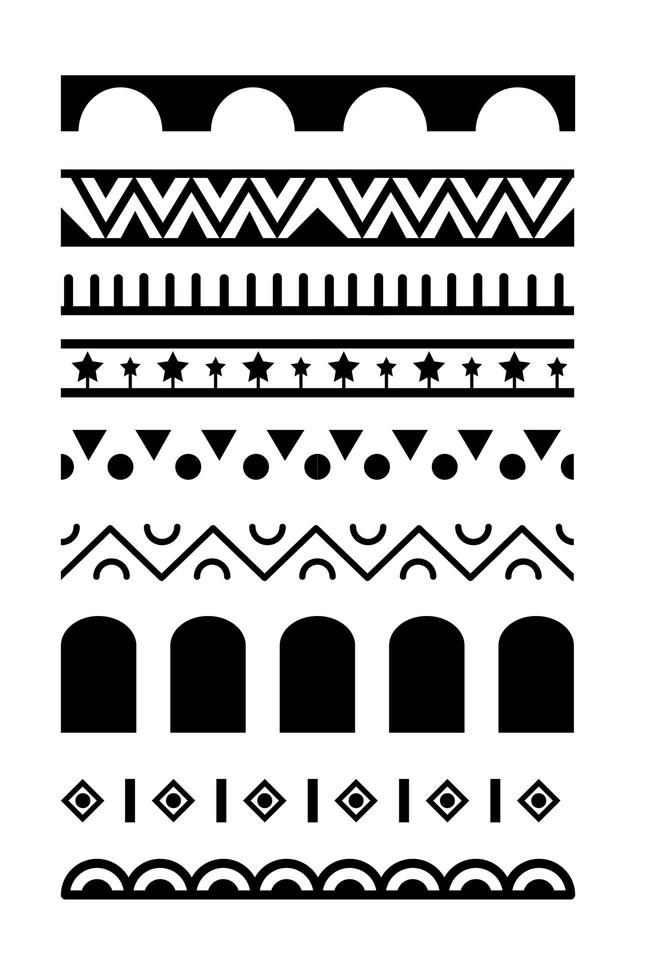 set of gothic shapes and silhouettes vector