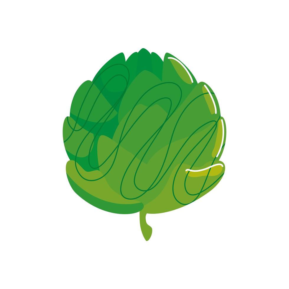 fresh and healthy artichoke isolated icon vector