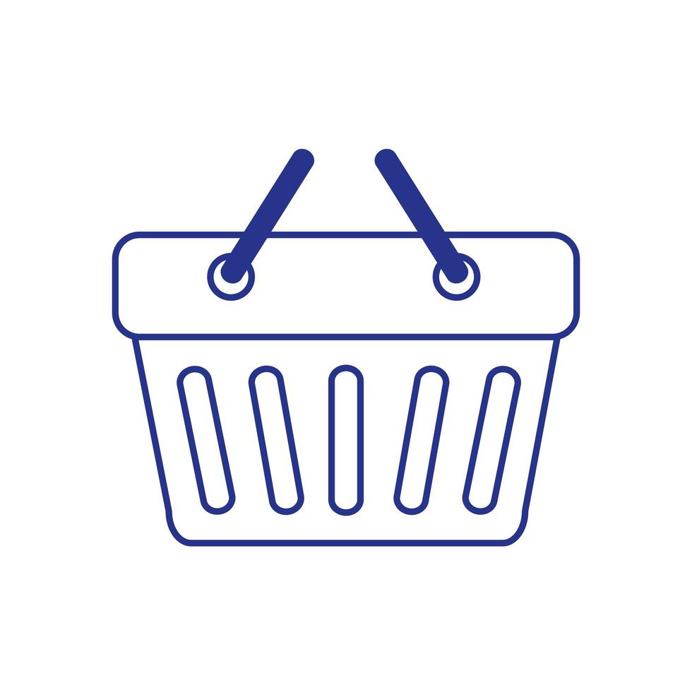 basket shopping handle isolated icon vector