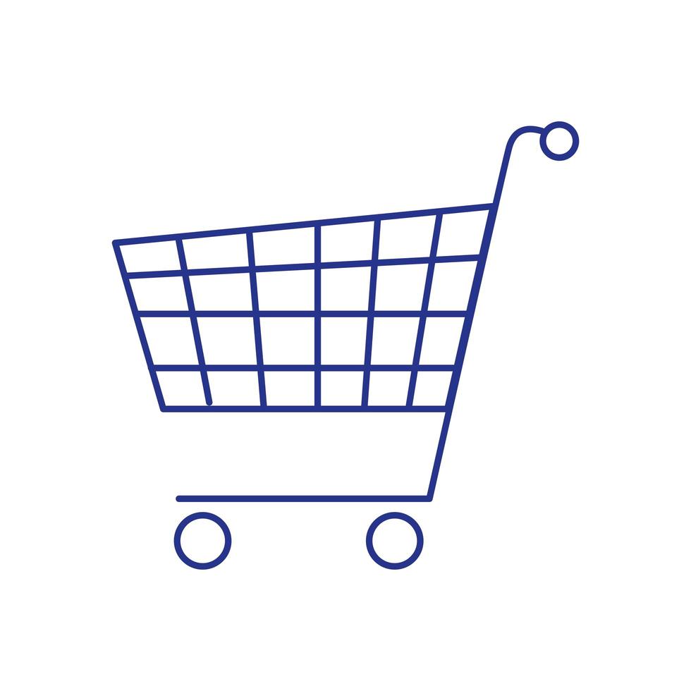 cart shopping transportation isolated icon vector