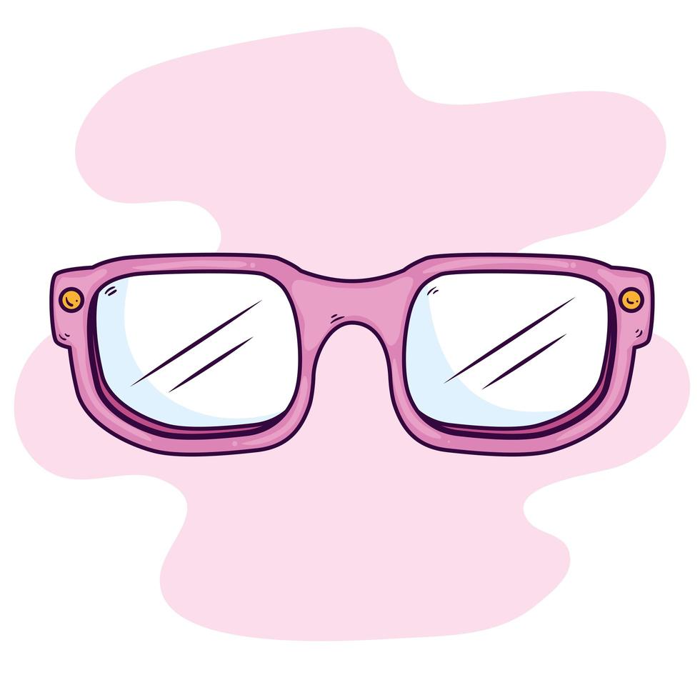 cute eyeglasses vision optical icon vector