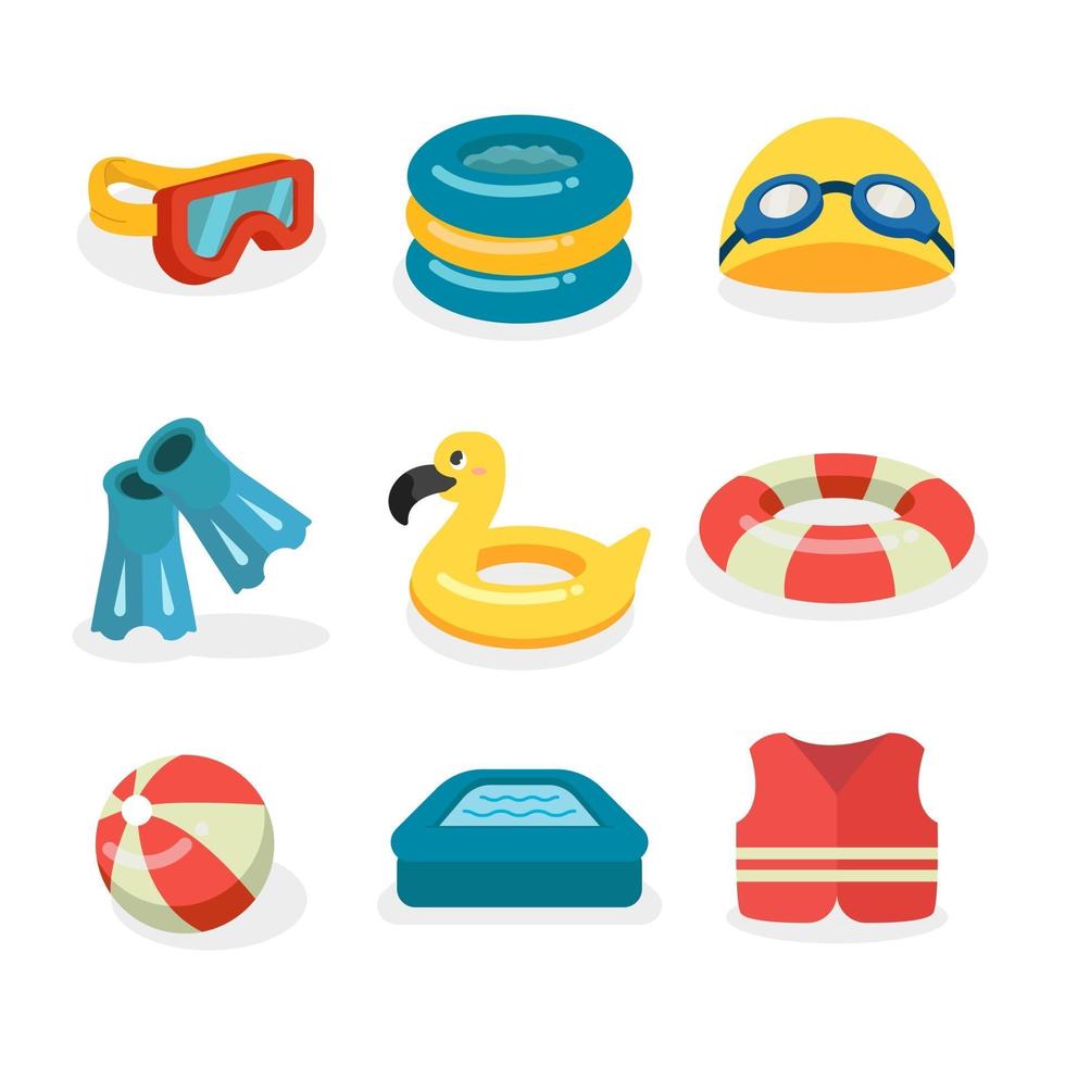 Swimming Flat Icon in Summer vector