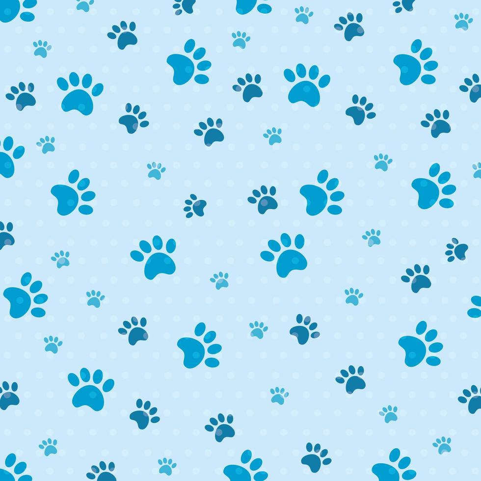 background of dog paw prints vector