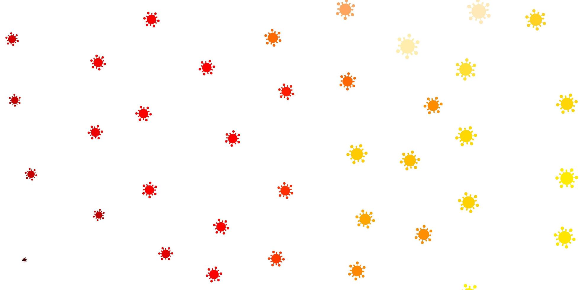 Light red yellow vector texture with disease symbols