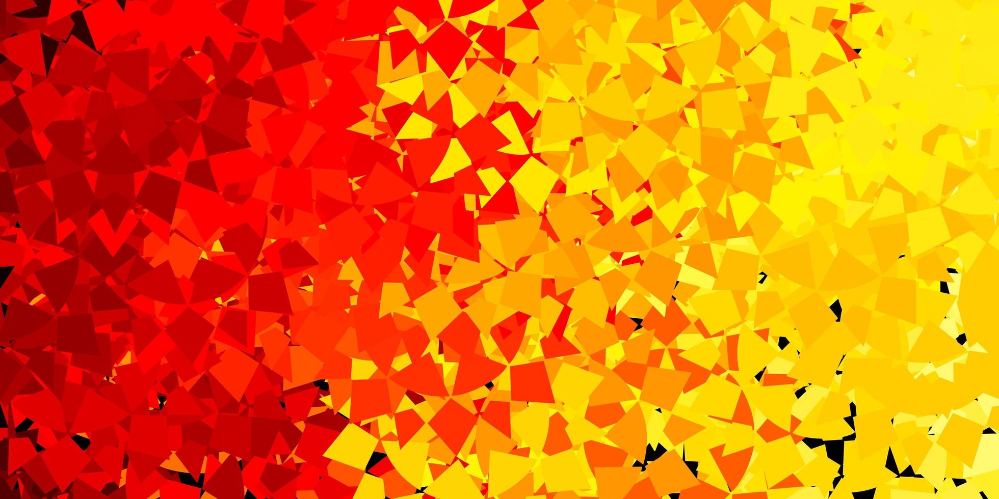 Light red yellow vector backdrop with triangles lines