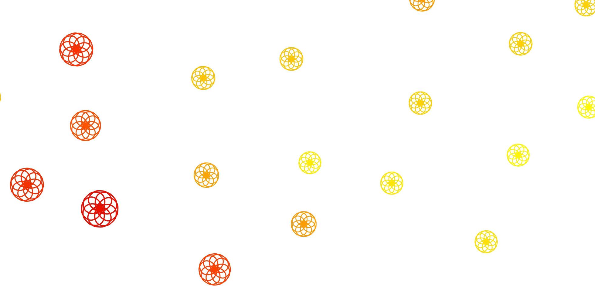 Fondo de vector amarillo claro con burbujas