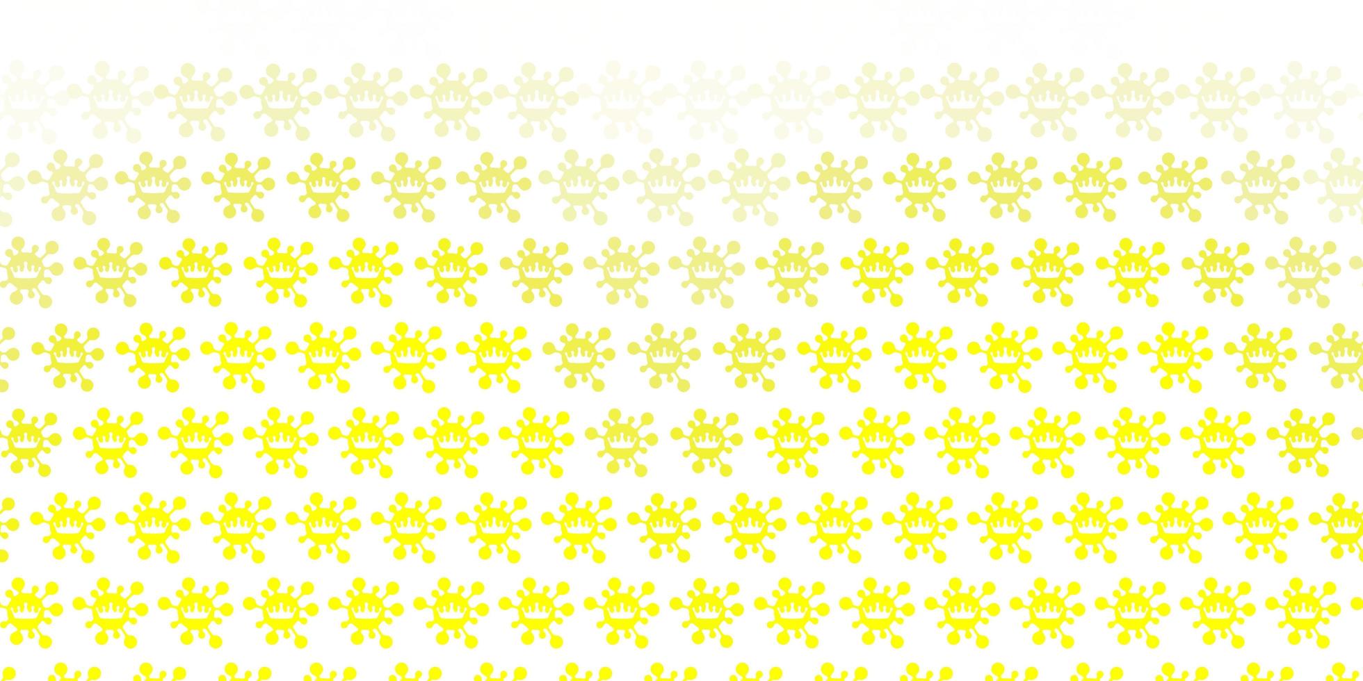 Light Yellow vector pattern with coronavirus elements