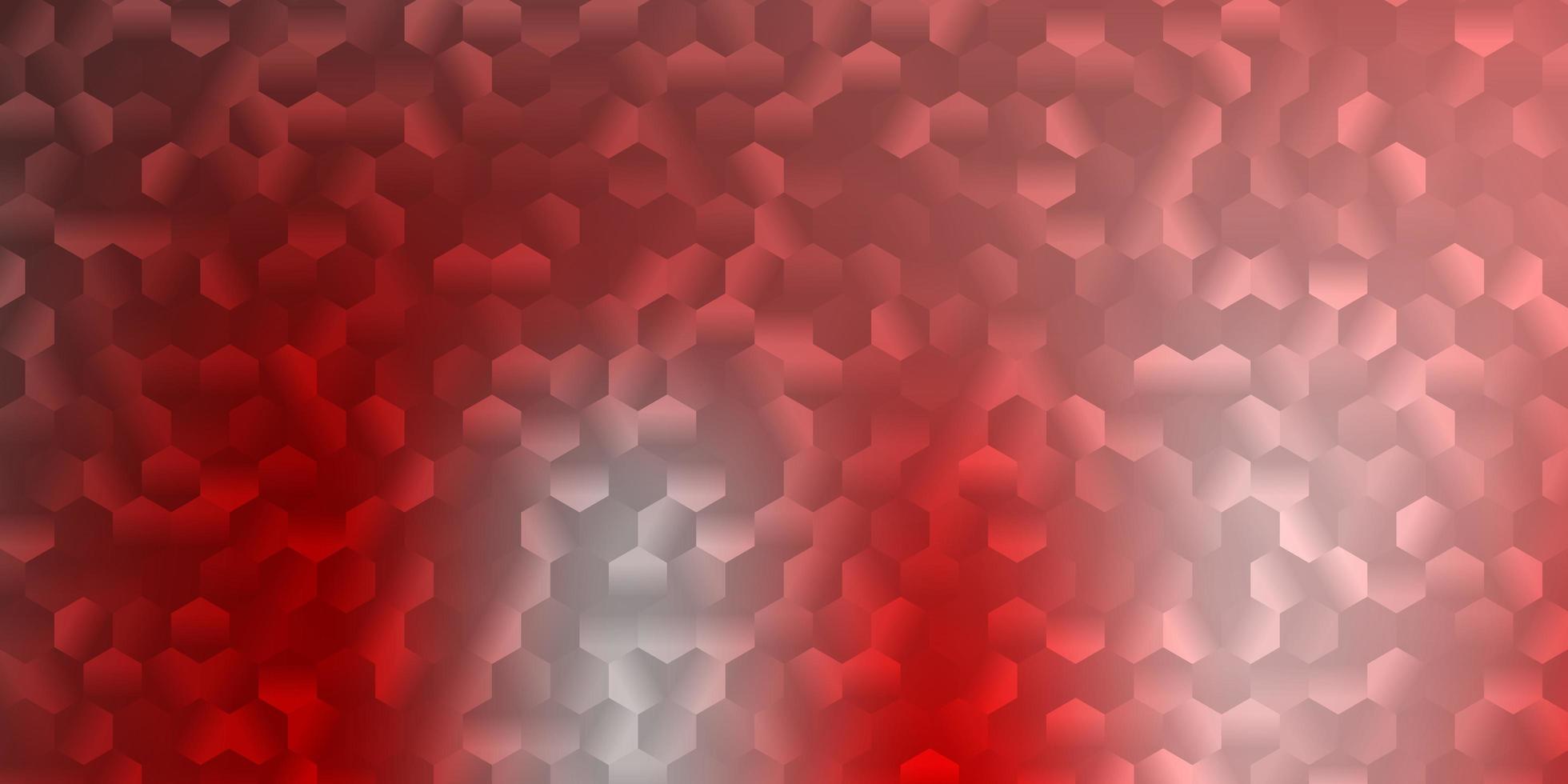 Fondo de vector rojo claro con formas hexagonales