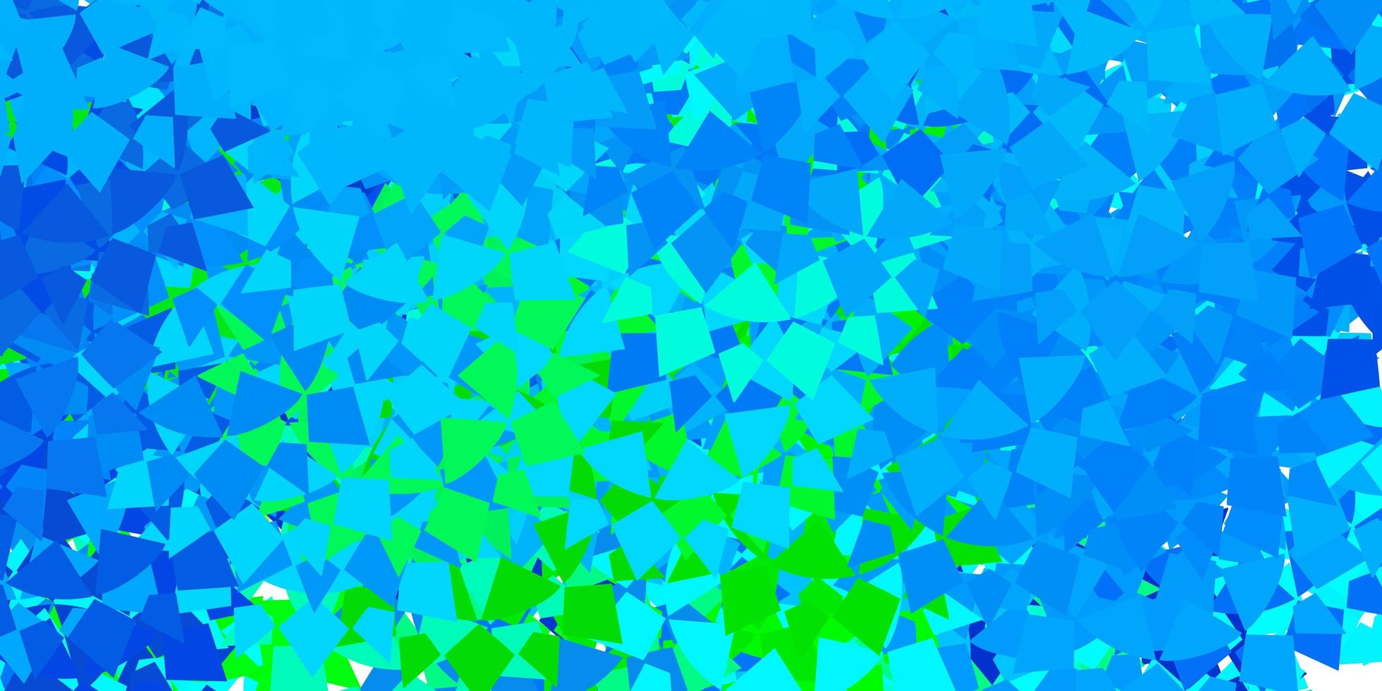 Fondo de vector verde azul oscuro con formas poligonales