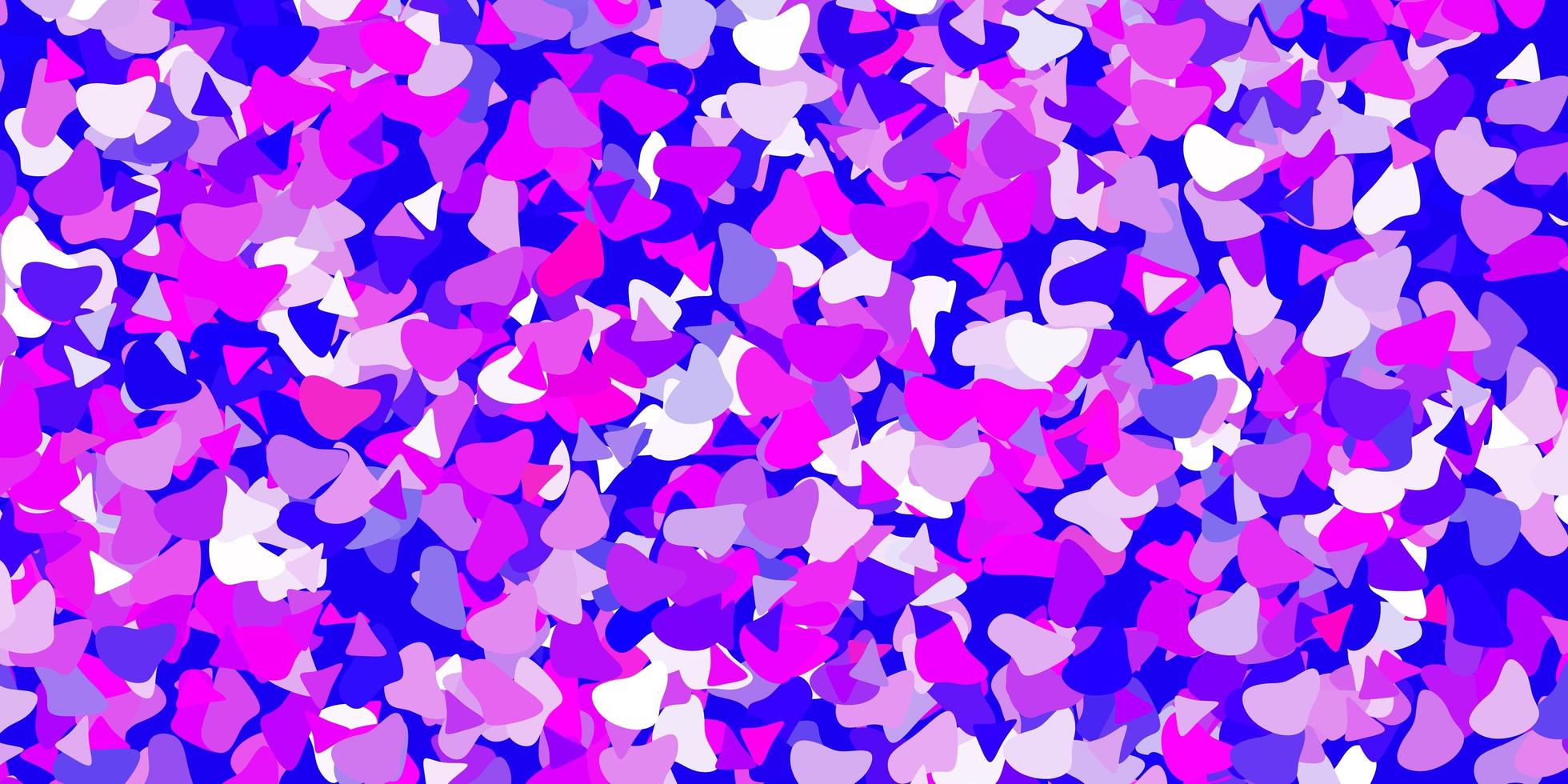 textura de vector rosa púrpura claro con formas de memphis