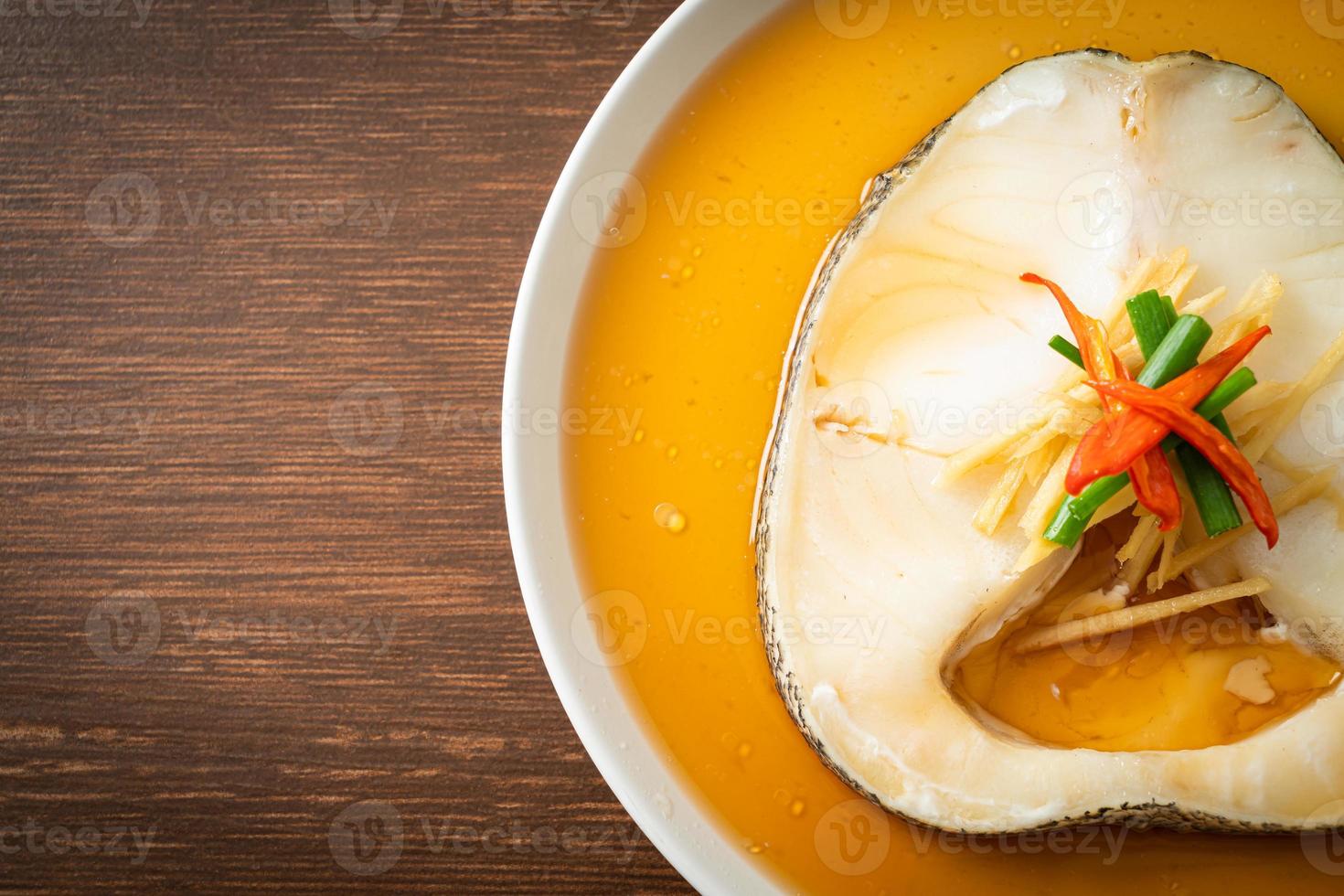 Steamed Cod Fish with Soy Sauce 2705599 Stock Photo at Vecteezy