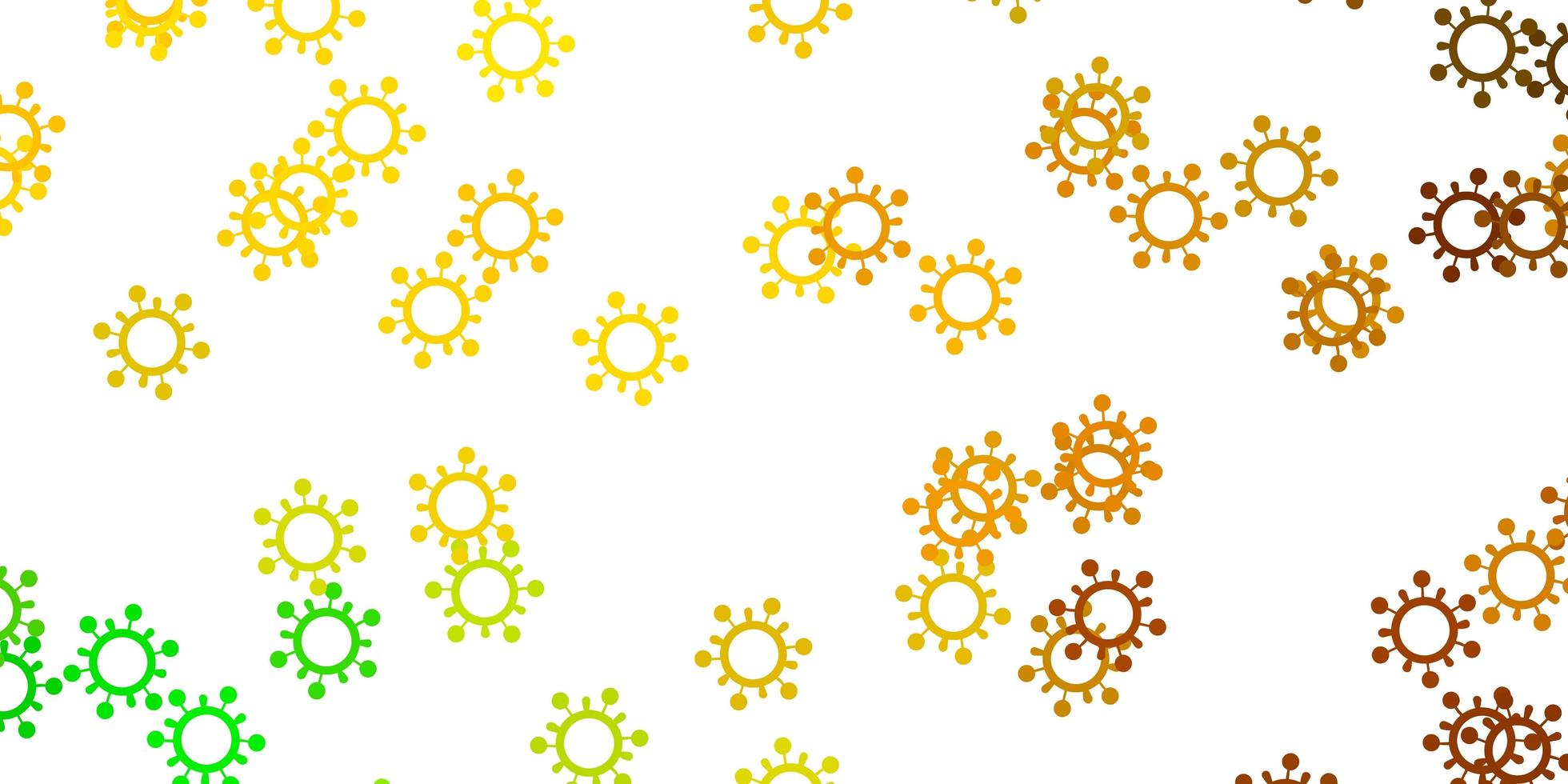 Light green yellow vector texture with disease symbols