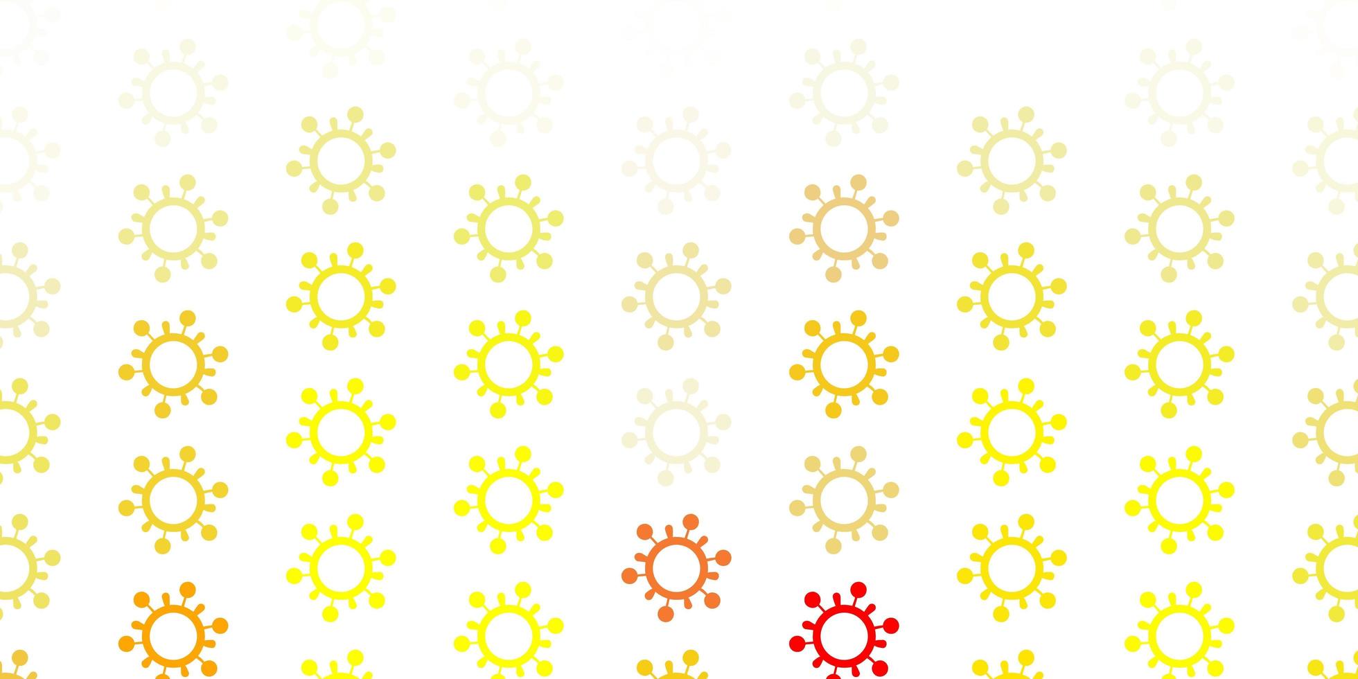 Light Orange vector pattern with coronavirus elements