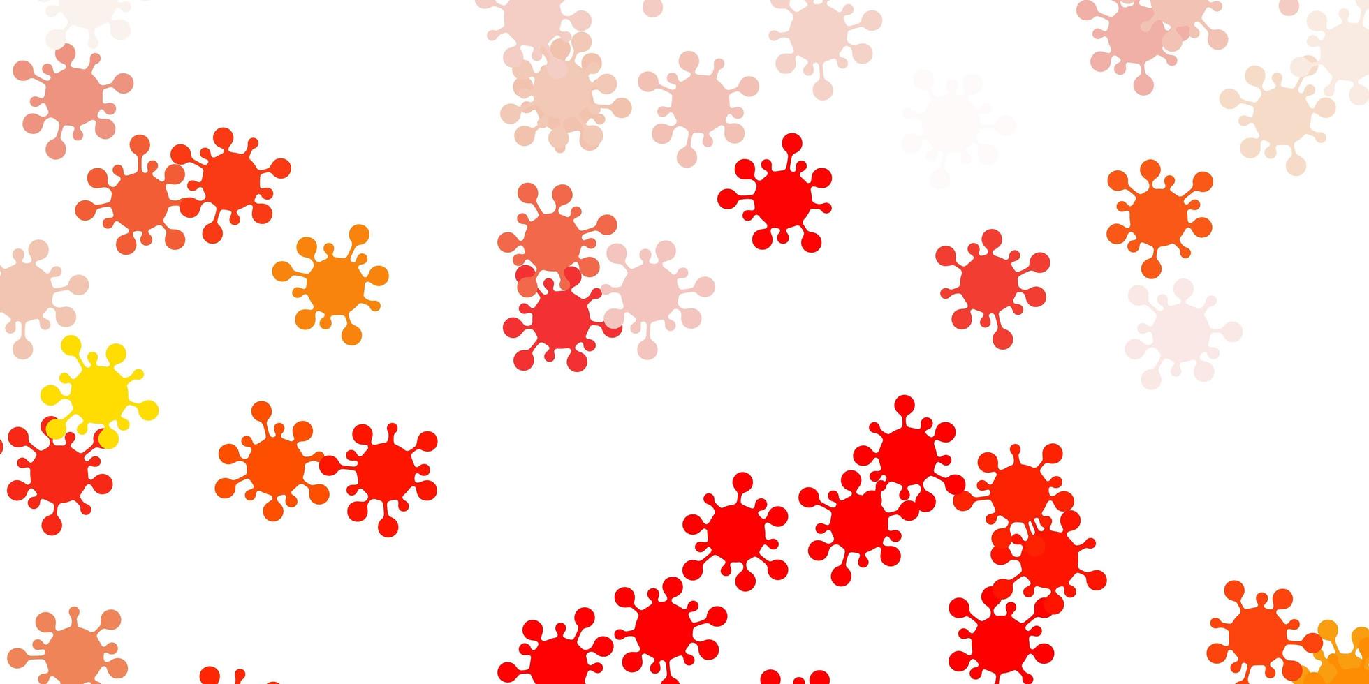 Light orange vector background with covid19 symbols