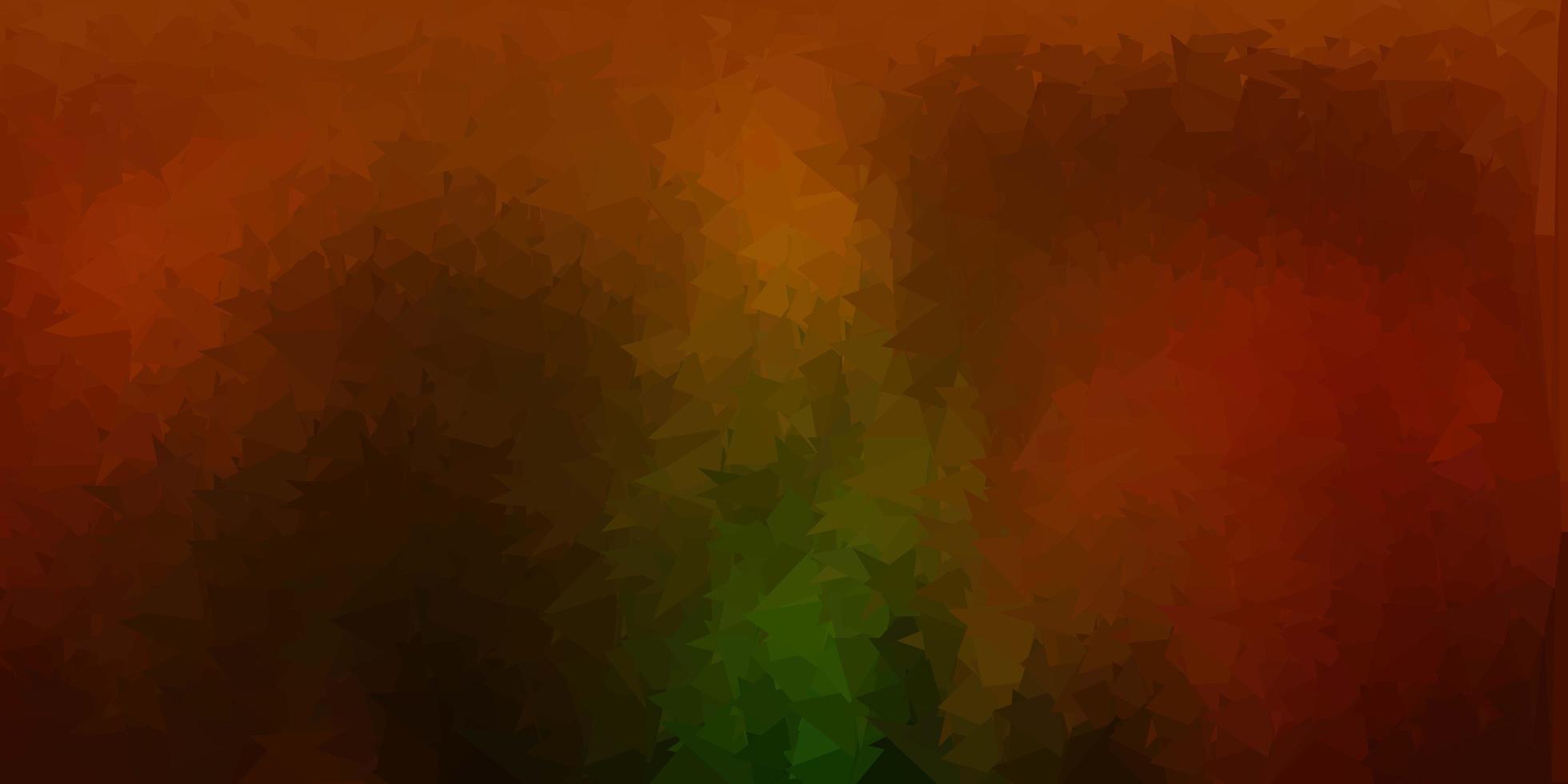 Dark green yellow vector gradient polygon layout