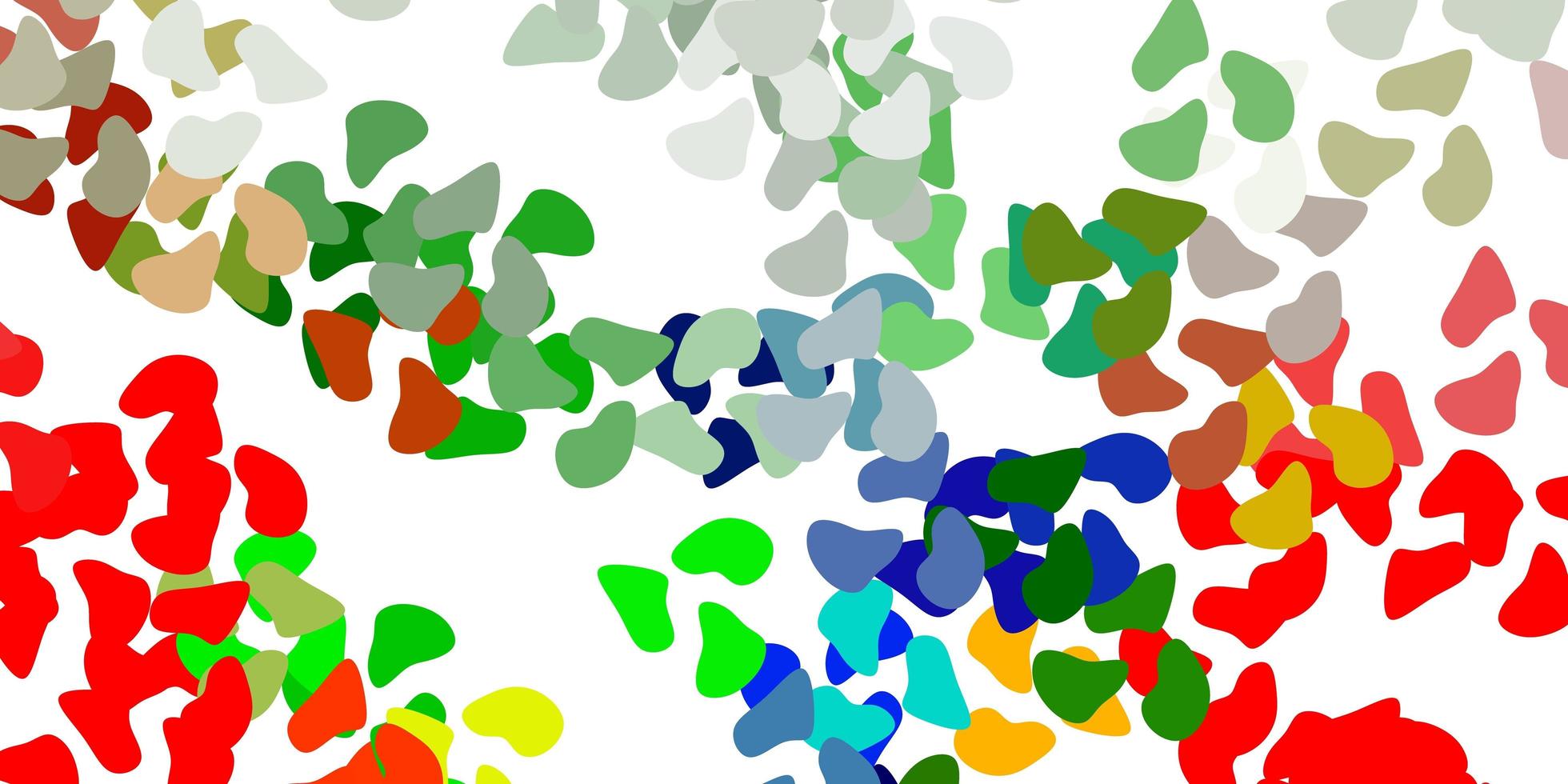 Light multicolor vector pattern with abstract shapes