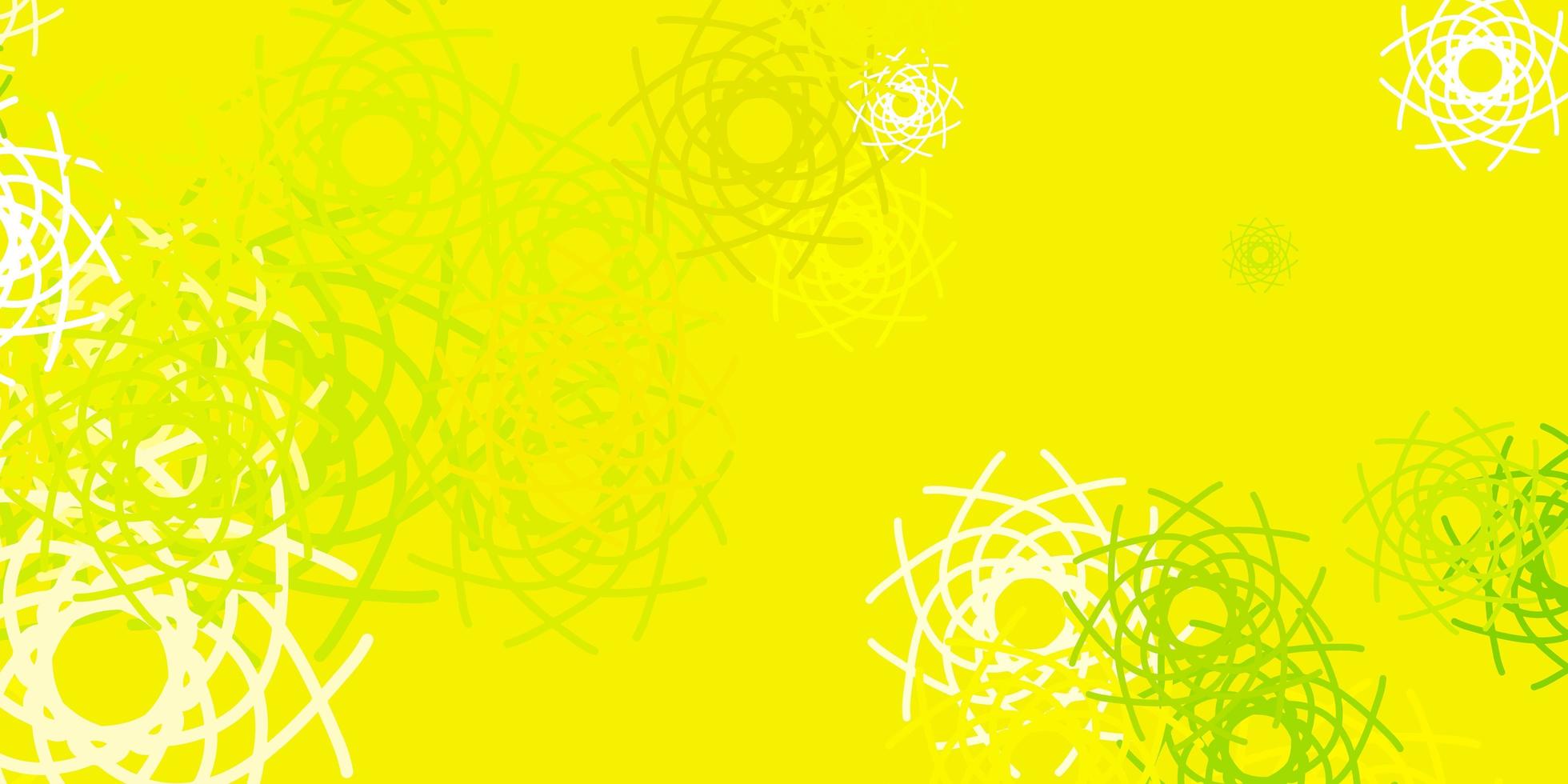 Light Green Yellow vector background with random forms