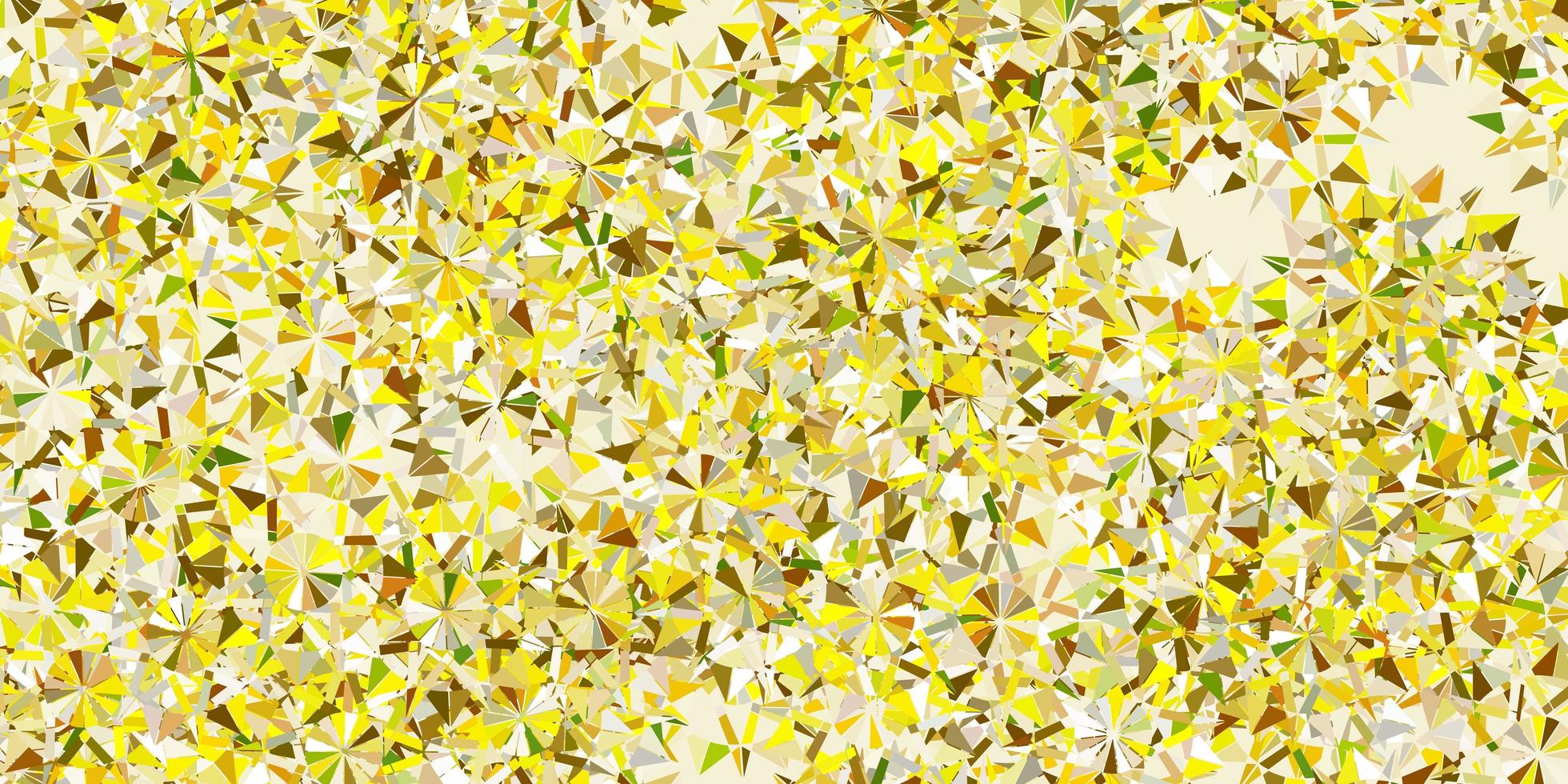 Light green yellow vector layout with beautiful snowflakes