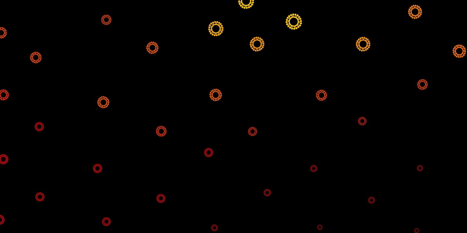 Plantilla de vector marrón oscuro con signos de gripe