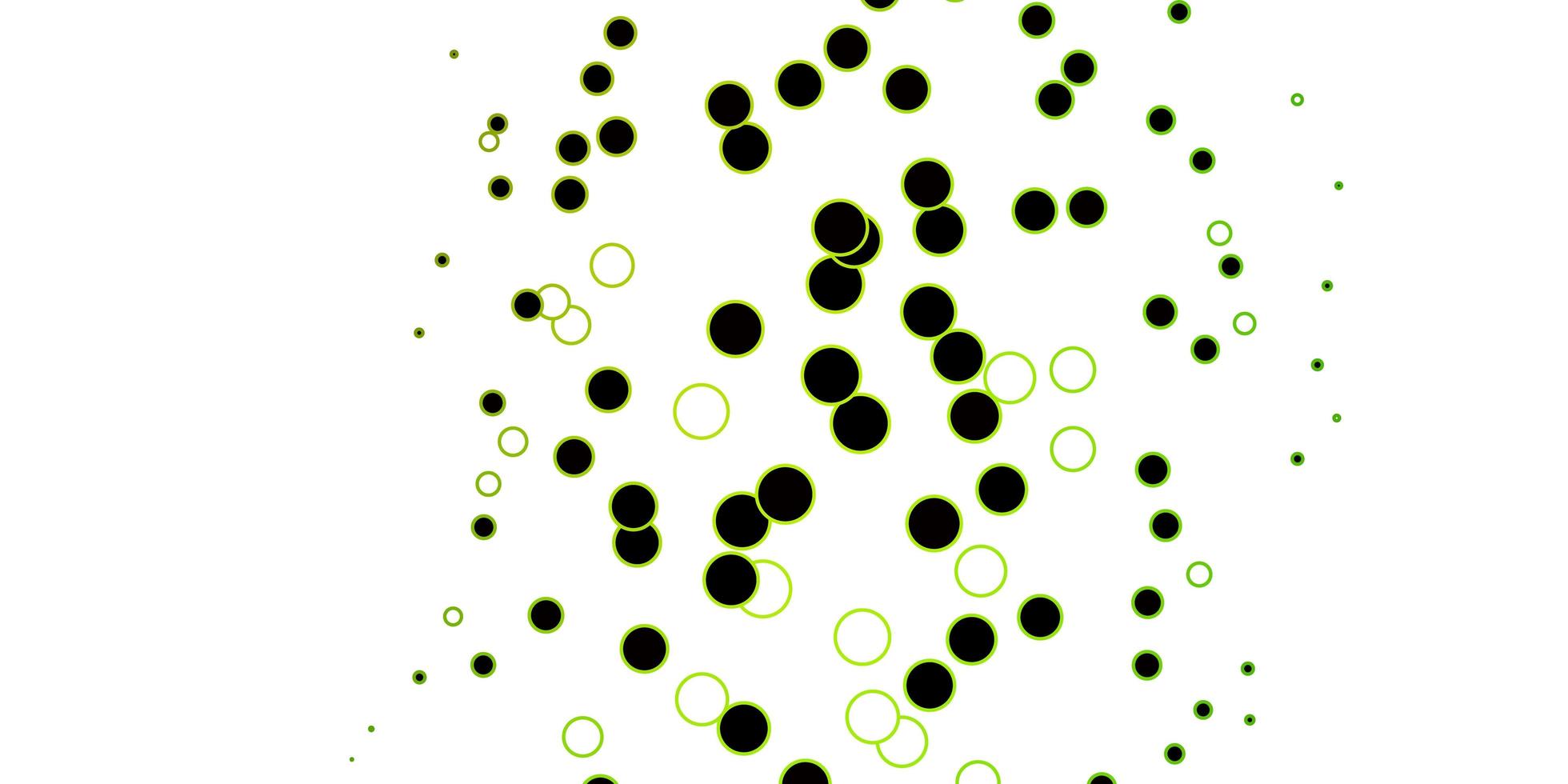 Dark Green Yellow vector background with circles