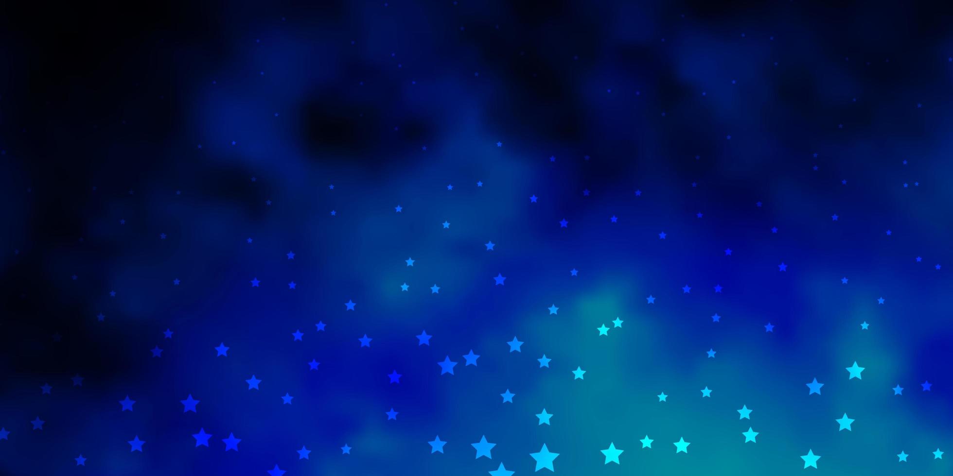 Dark BLUE vector pattern with abstract stars