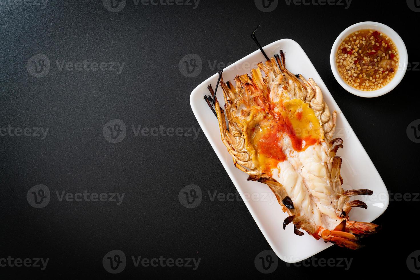 Grilled Fresh Giant River Prawn photo