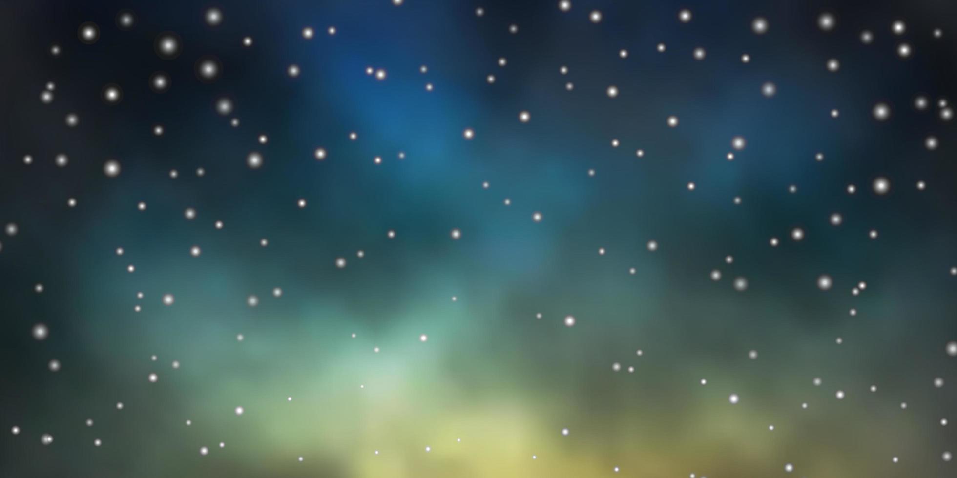 Dark Blue Yellow vector texture with beautiful stars