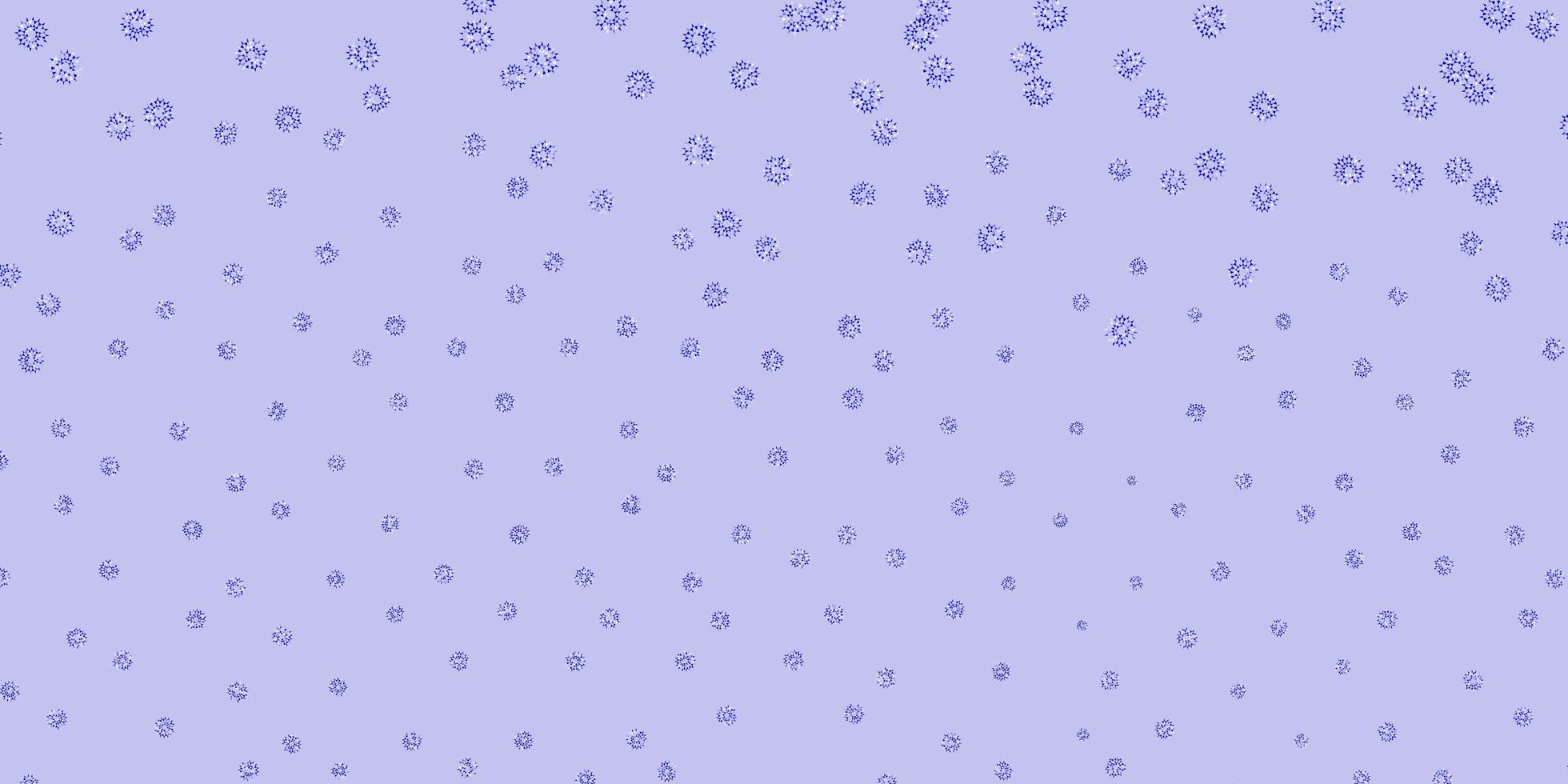 Light blue vector doodle texture with flowers