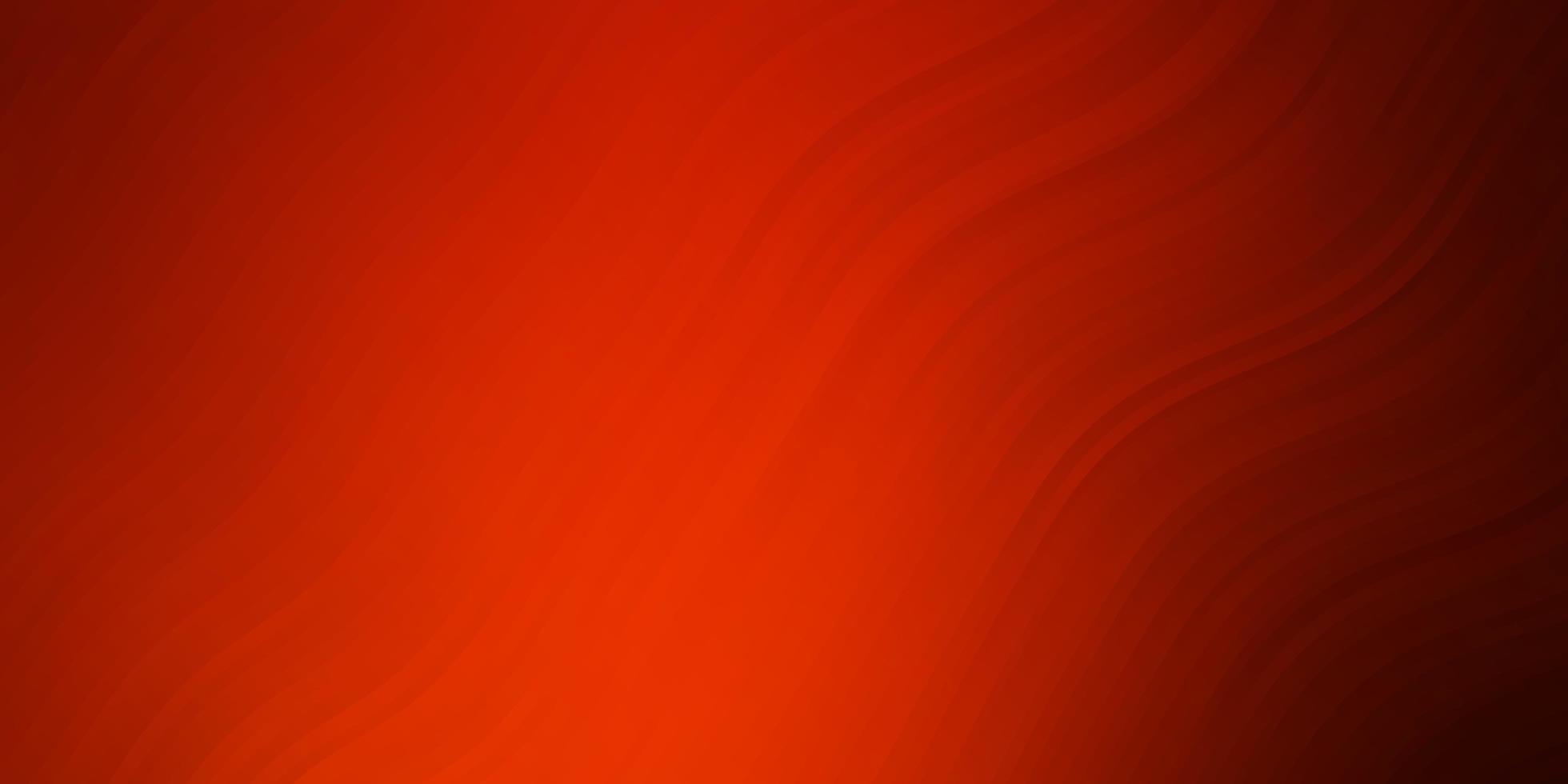 Dark Orange vector background with bent lines