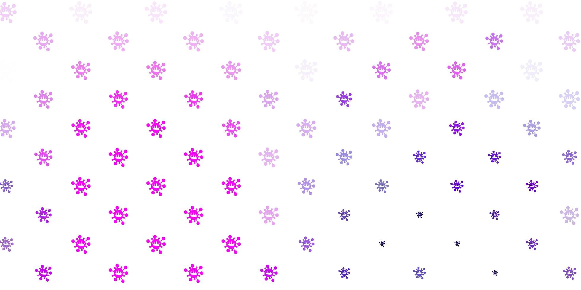 Light purple vector backdrop with virus symbols