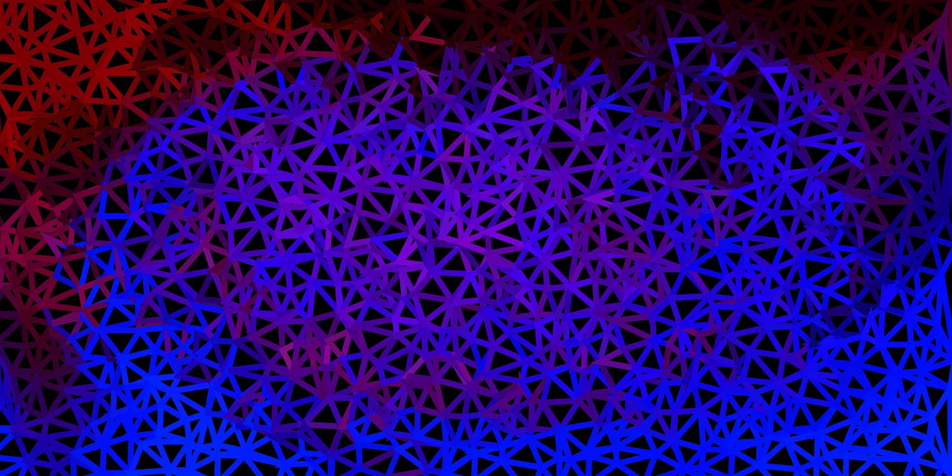 Dark blue red vector gradient polygon layout