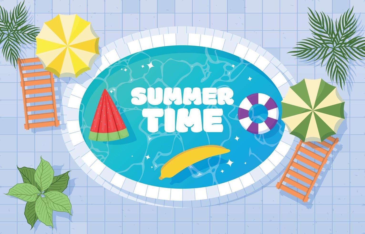 Summer Swimming Pool Background vector