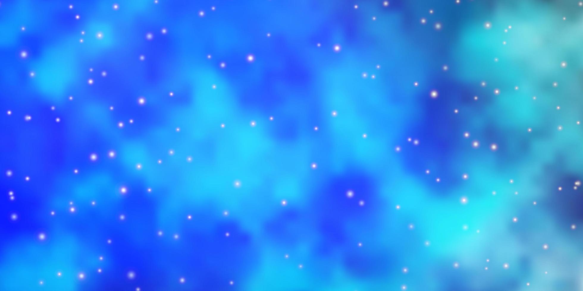 Light BLUE vector pattern with abstract stars