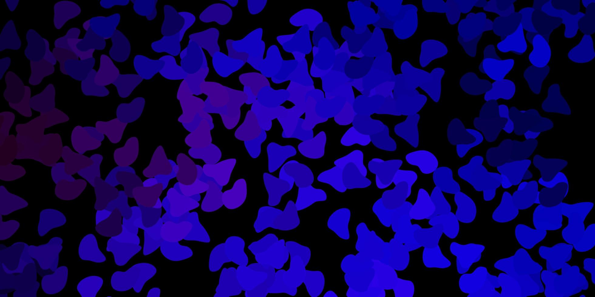 Dark blue red vector backdrop with chaotic shapes