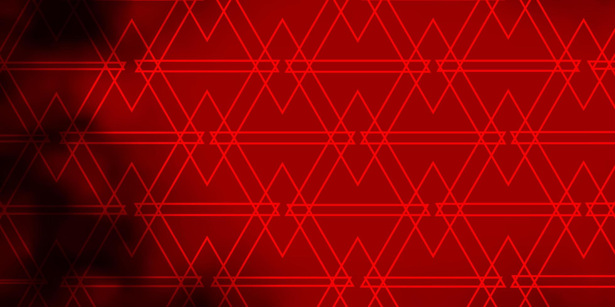 Dark Orange vector template with lines triangles