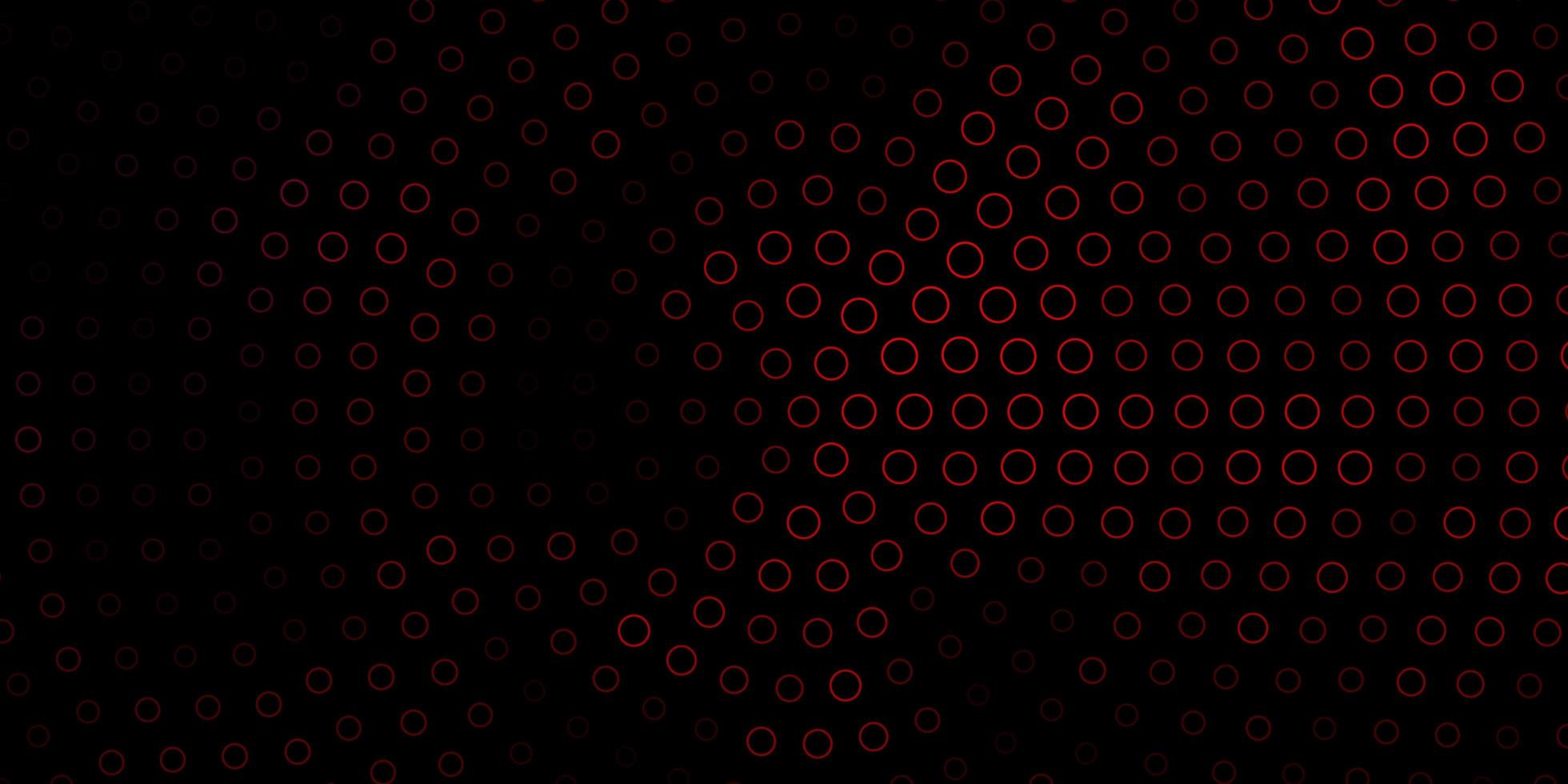 Dark Red vector template with circles