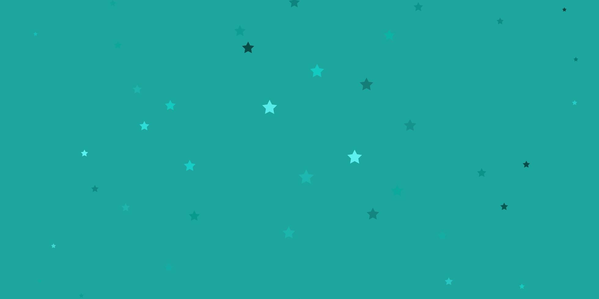 Dark Green vector layout with bright stars